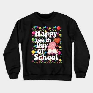 Happy 100th Day Of School Gnomes Crewneck Sweatshirt